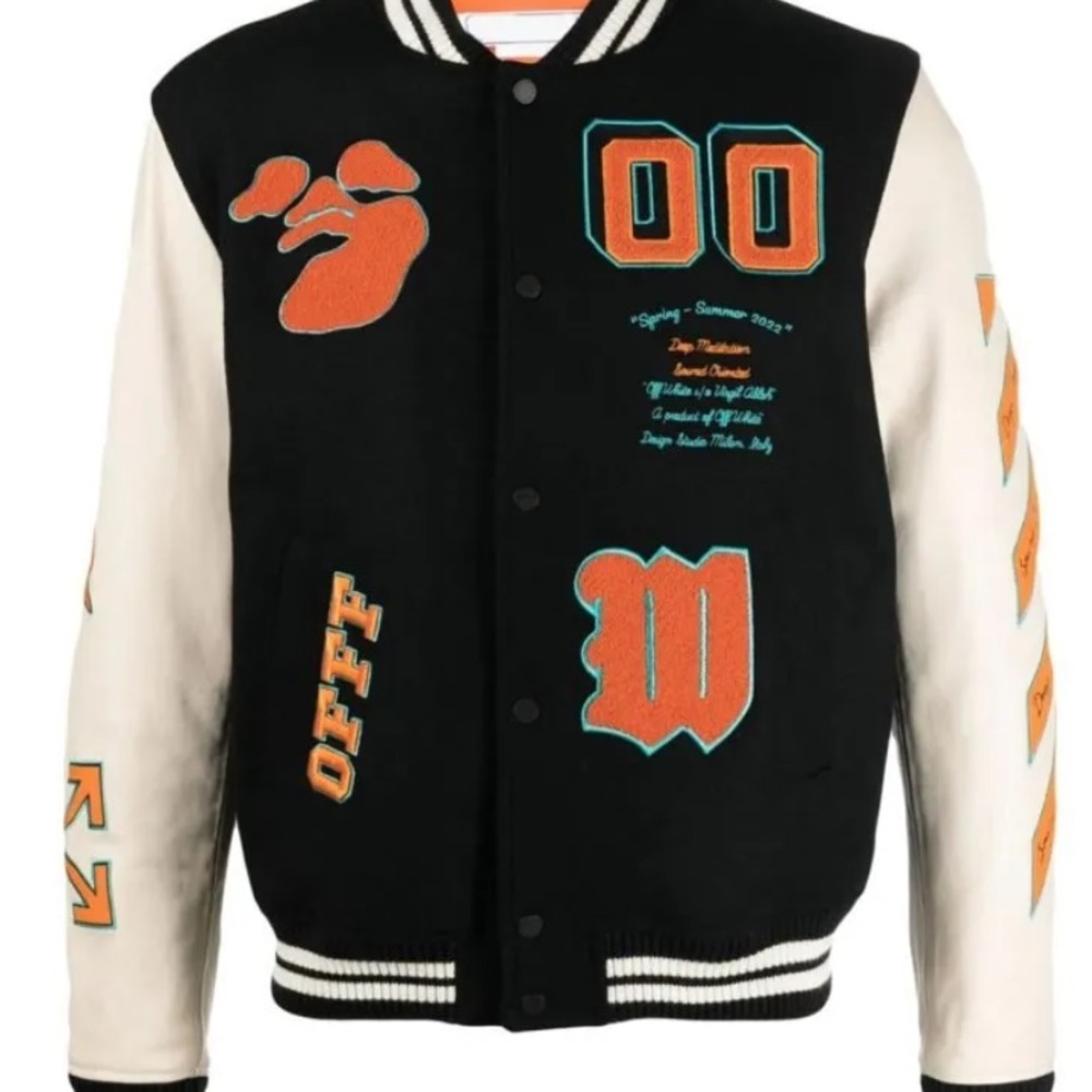 Off-White Black and White Bomber Jacket